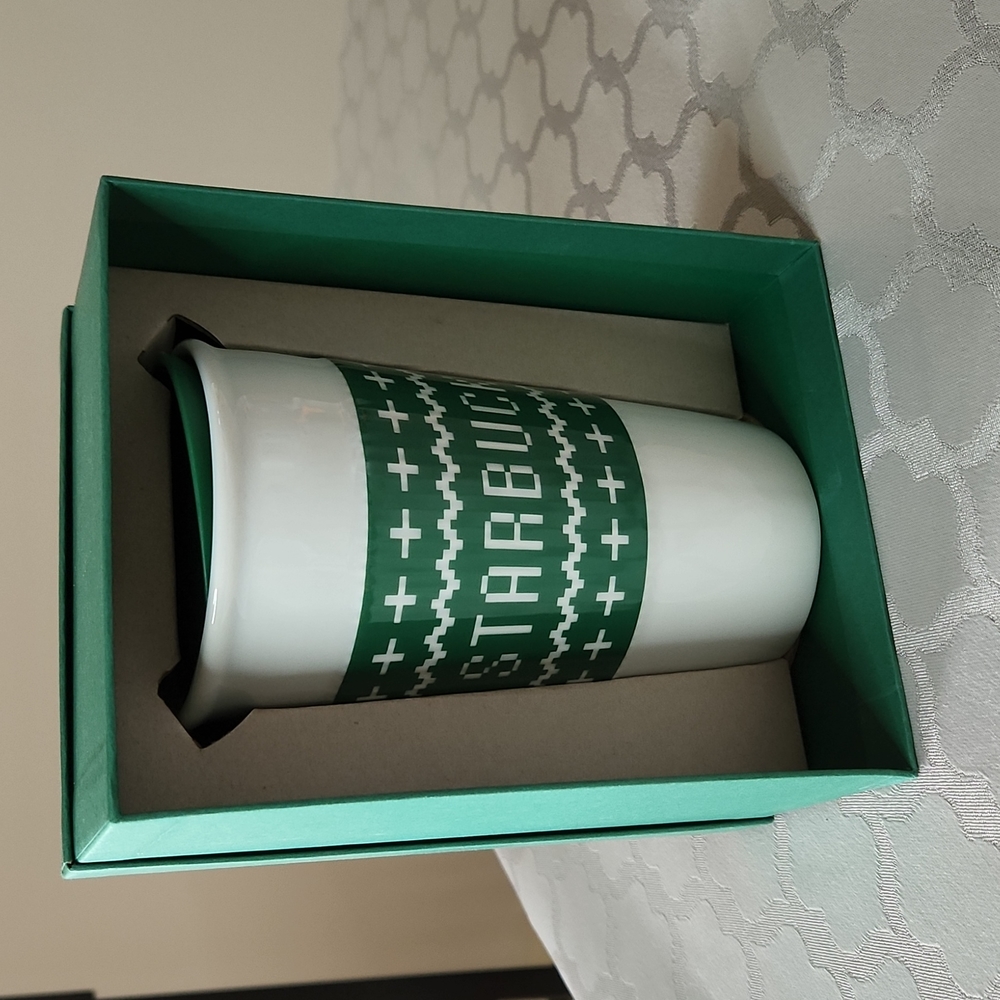 2016 Starbucks Christmas Sweater Ceramic Tumbler - New in Box